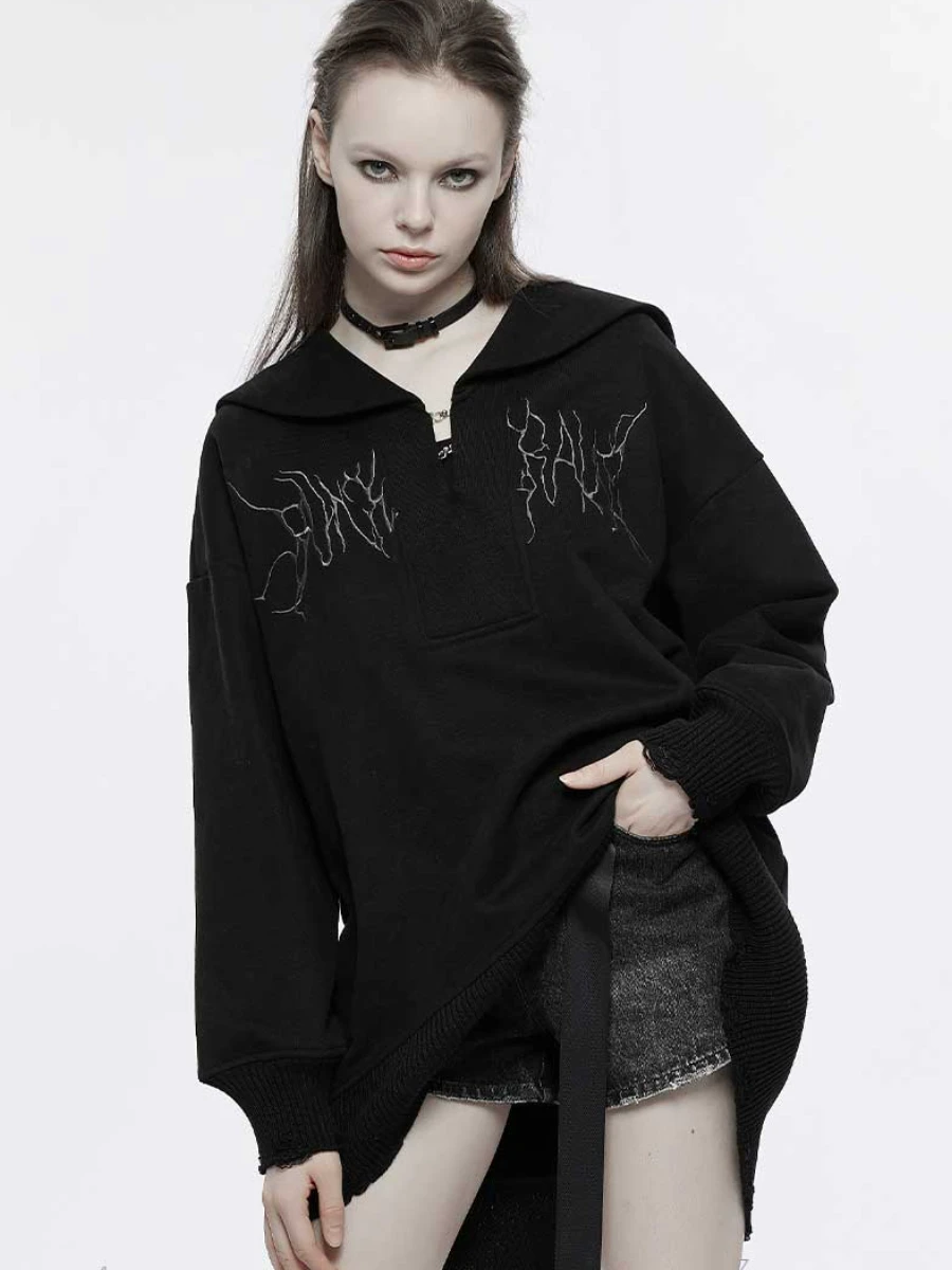 Sudadera script negra