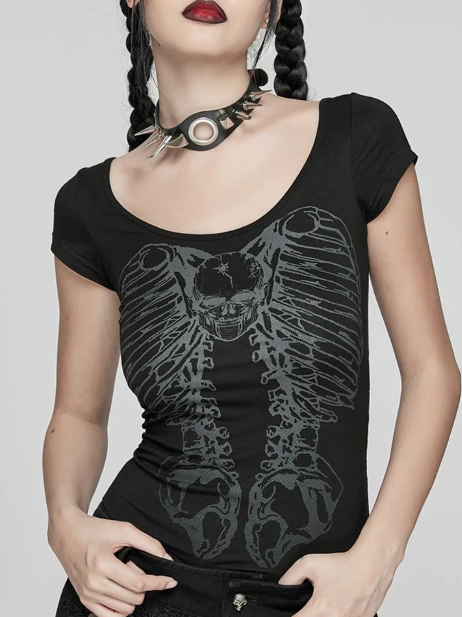 Camiseta espina de metal manga corta