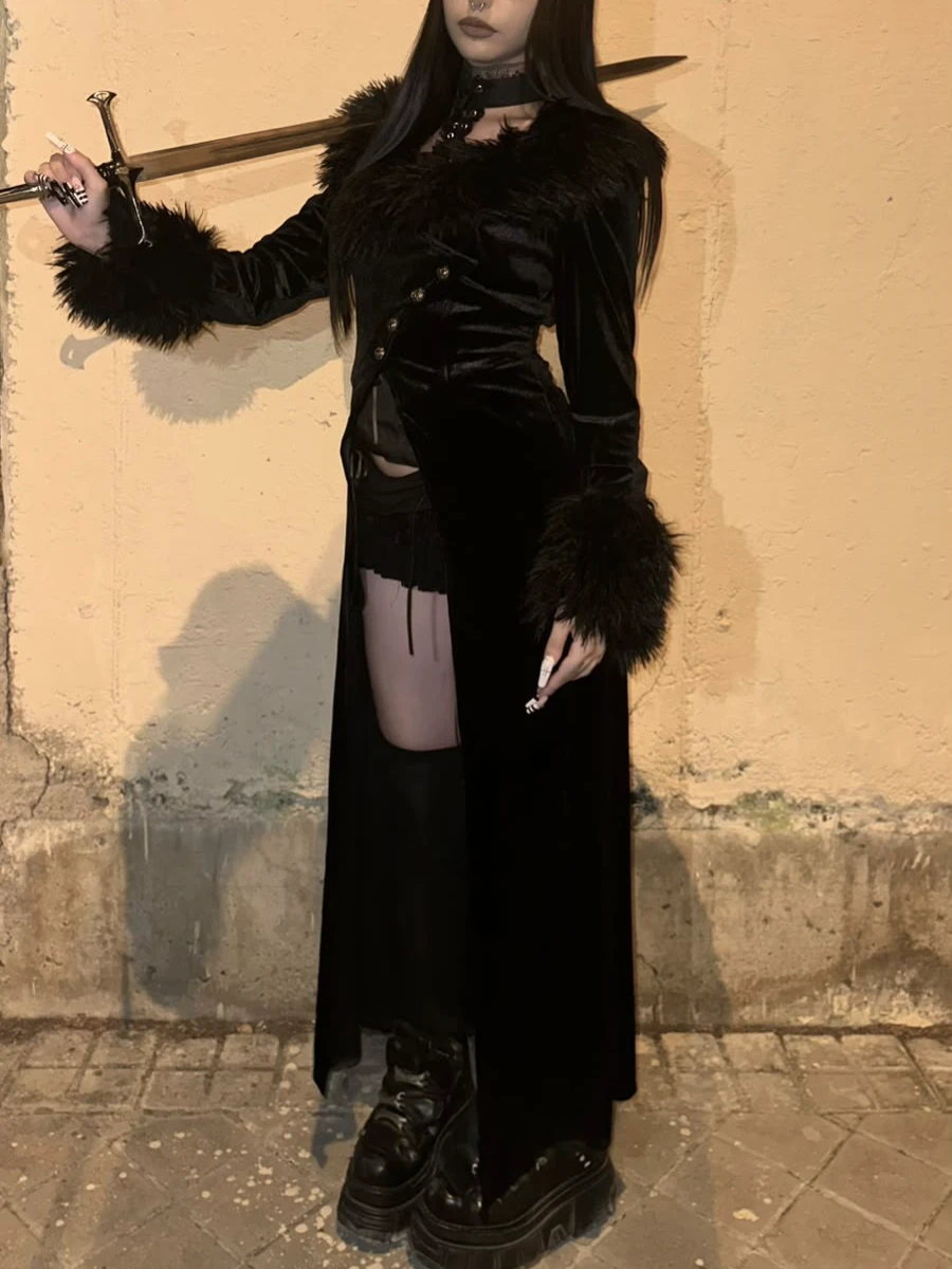 Velvet dark princess chaqueta larga