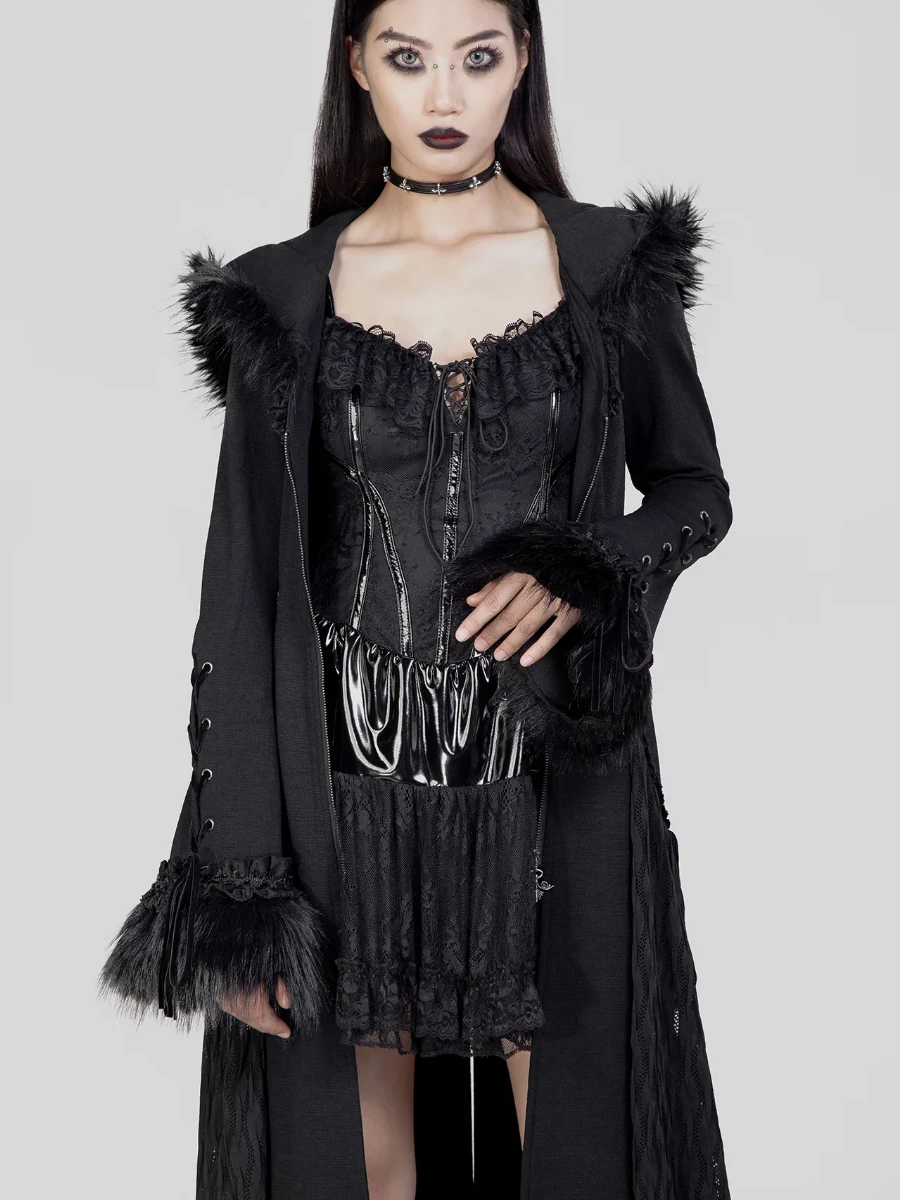 Chaqueta larga hada oscura