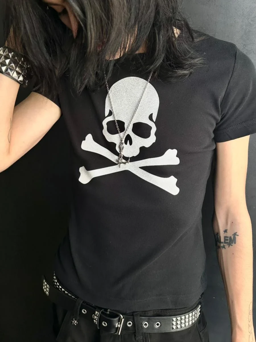Camiseta Calavera brillante