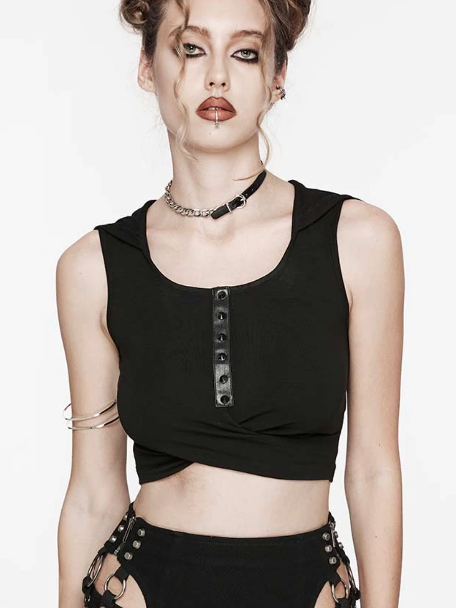Serana Crop top con capucha