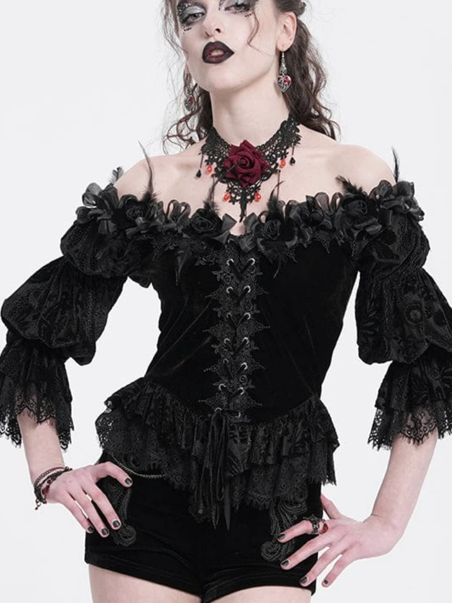 Top goth black roses