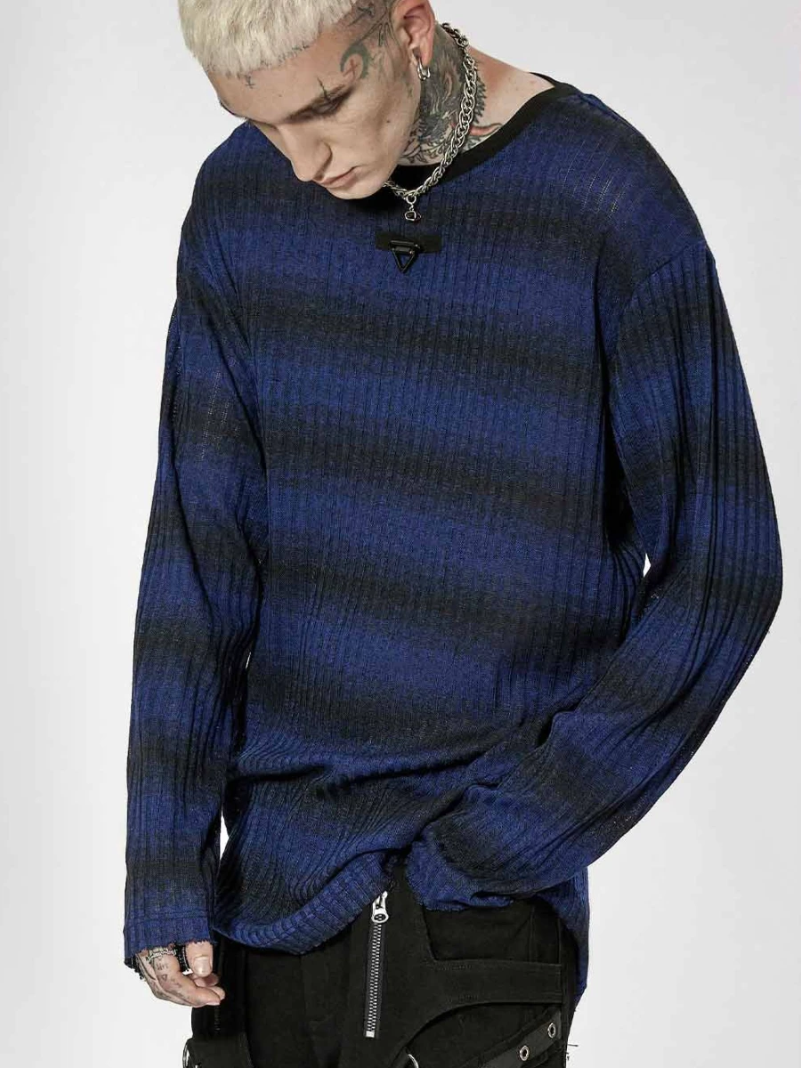 Jersey indigo a rayas